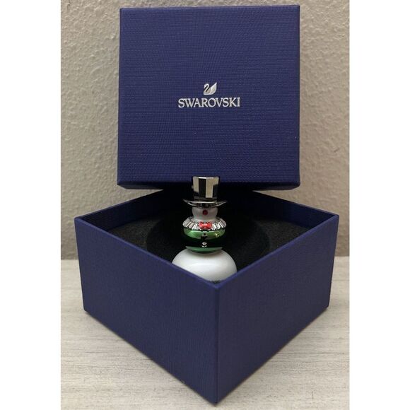 Swarovski Holiday Cheers Snowman, Green, Figurine Christmas Decoration - Picture 3 of 14